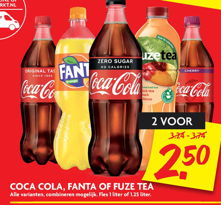 Fuze Tea   cola, frisdrank folder aanbieding bij  Dekamarkt - details