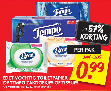 Edet   tissue, zakdoek folder aanbieding bij  Dekamarkt - details