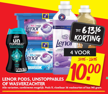 Lenor   wasverzachter, wasmiddel folder aanbieding bij  Dekamarkt - details