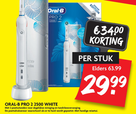 Braun Oral-B   electrische tandenborstel folder aanbieding bij  Dekamarkt - details