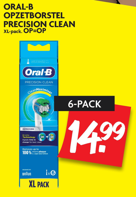 Braun Oral-B   opzetborstel folder aanbieding bij  Dekamarkt - details