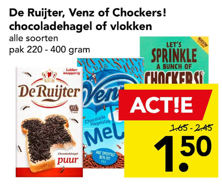 Venz   boterhamvlokken, hagelslag folder aanbieding bij  Deen - details