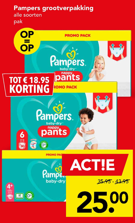 Pampers   luierbroekjes, luiers folder aanbieding bij  Deen - details