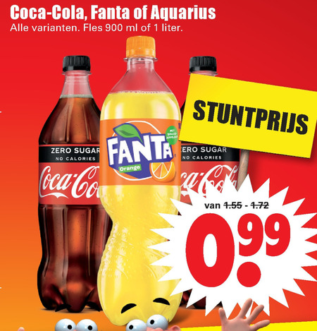 Fanta   frisdrank, cola folder aanbieding bij  Dirk - details