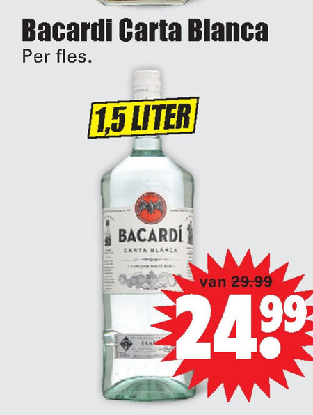 Bacardi   rum folder aanbieding bij  Dirk - details