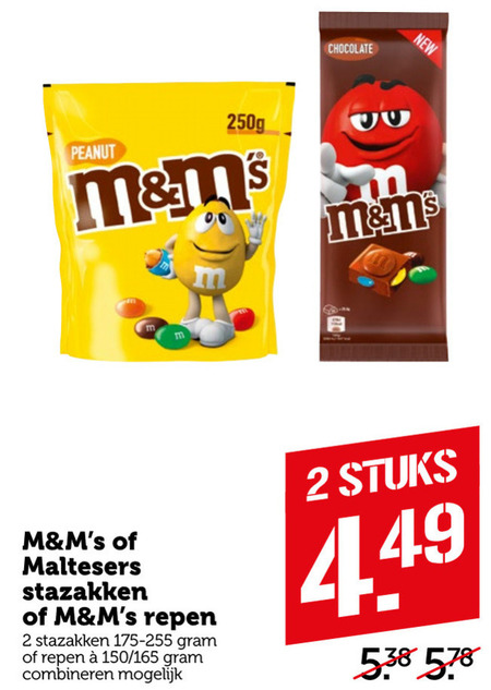 M en Ms   chocoladepindas, chocolade folder aanbieding bij  Coop - details