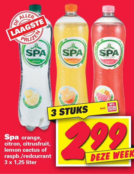 Spa Citron   fruitdrank folder aanbieding bij  Nettorama - details