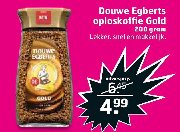 Douwe Egberts   oploskoffie folder aanbieding bij  Trekpleister - details