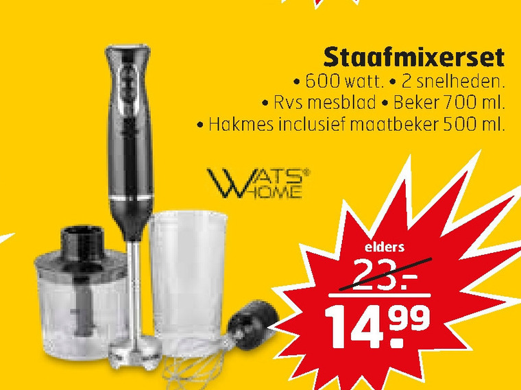 Watshome   staafmixer folder aanbieding bij  Trekpleister - details