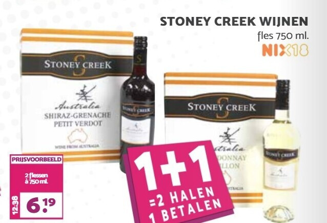 Stoney Creek   witte wijn, rode wijn folder aanbieding bij  MCD Supermarkt Basis - details