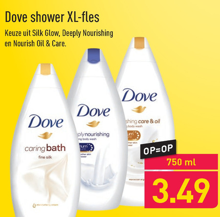 Dove   douchegel folder aanbieding bij  Aldi - details