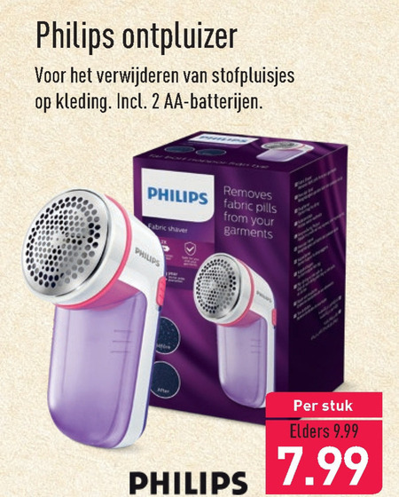 Philips   pluizentondeuse folder aanbieding bij  Aldi - details