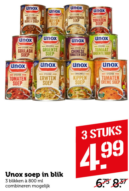 Unox   soep folder aanbieding bij  Coop - details