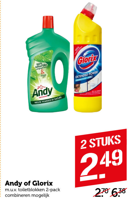 Glorix   bleekmiddel, allesreiniger folder aanbieding bij  Coop - details