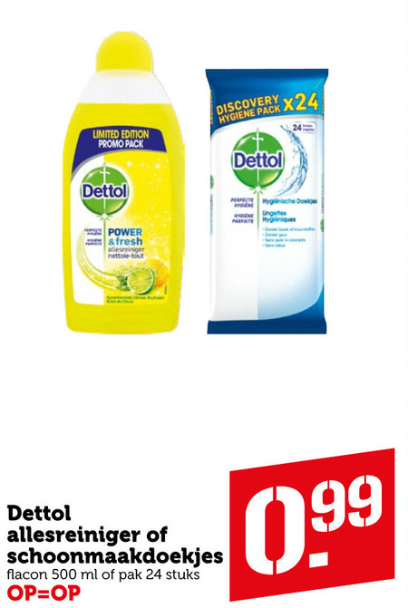 Dettol   vochtige schoonmaakdoekjes, allesreiniger folder aanbieding bij  Coop - details