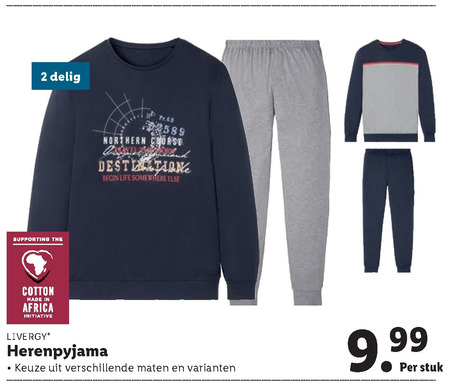 Livergy   herenpyjama folder aanbieding bij  Lidl - details