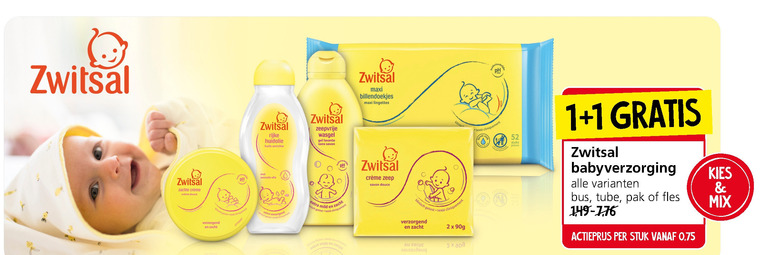 Zwitsal   babyverzorging, billendoekjes folder aanbieding bij  Jan Linders - details