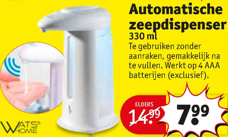 Watshome   zeepdispenser folder aanbieding bij  Kruidvat - details