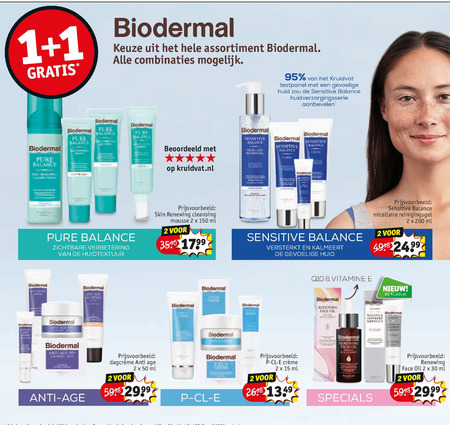 Biodermal   dagcreme, nachtcreme folder aanbieding bij  Kruidvat - details