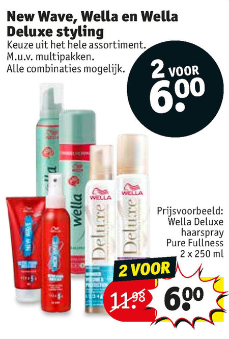 Wella   hairspray, haargel folder aanbieding bij  Kruidvat - details