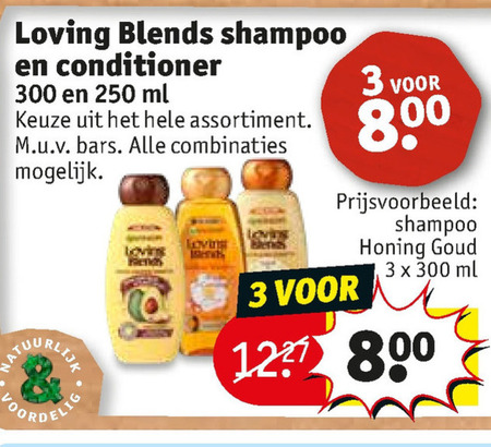 Garnier Loving Blends   shampoo, conditioner folder aanbieding bij  Kruidvat - details