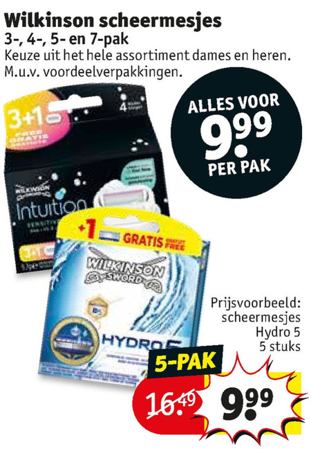 Wilkinson   dames scheermesje, scheermesjes folder aanbieding bij  Kruidvat - details