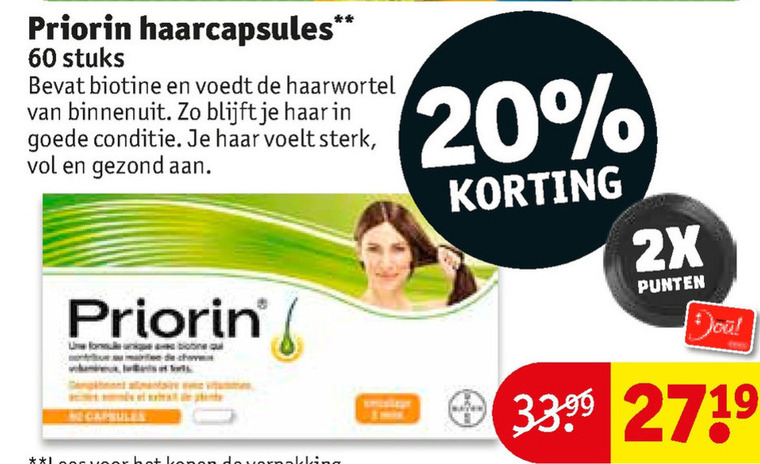 Priorin   voedingssupplement folder aanbieding bij  Kruidvat - details