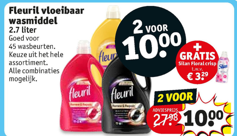 Fleuril   wasmiddel folder aanbieding bij  Kruidvat - details