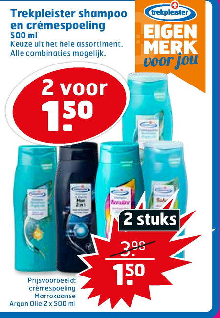 Trekpleister Huismerk   shampoo, conditioner folder aanbieding bij  Trekpleister - details