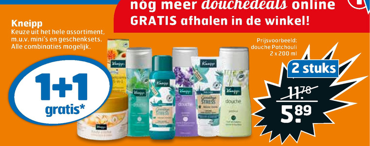 Kneipp   huidolie, massageolie folder aanbieding bij  Trekpleister - details