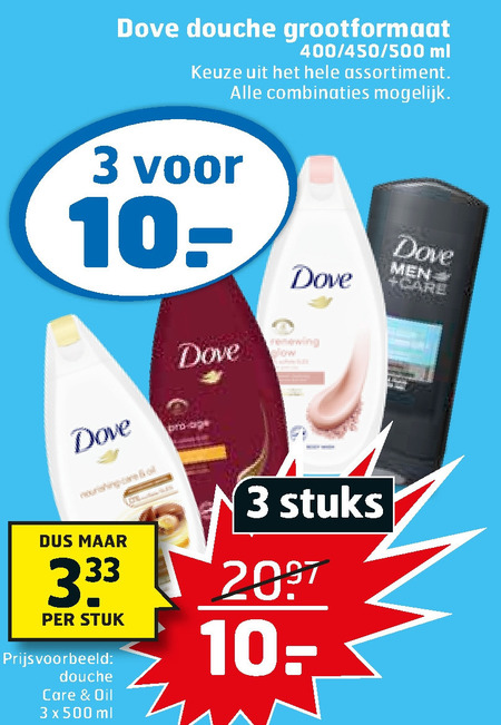 Dove   douchegel folder aanbieding bij  Trekpleister - details