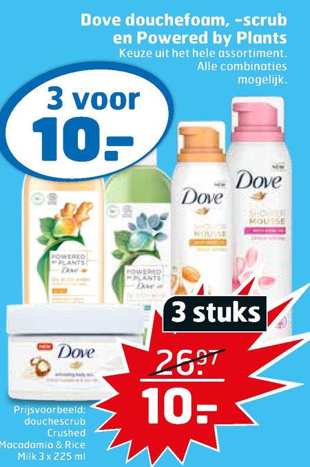 Dove   douchegel folder aanbieding bij  Trekpleister - details