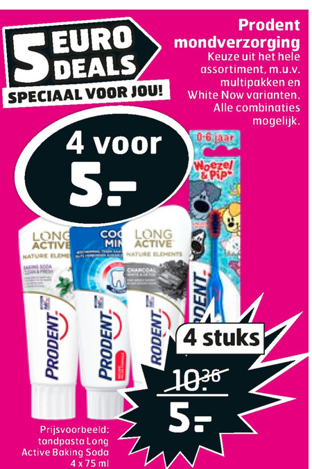 Prodent   tandpasta, tandenborstel folder aanbieding bij  Trekpleister - details