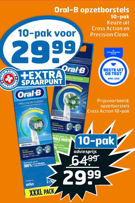 Braun Oral-B   opzetborstel folder aanbieding bij  Trekpleister - details