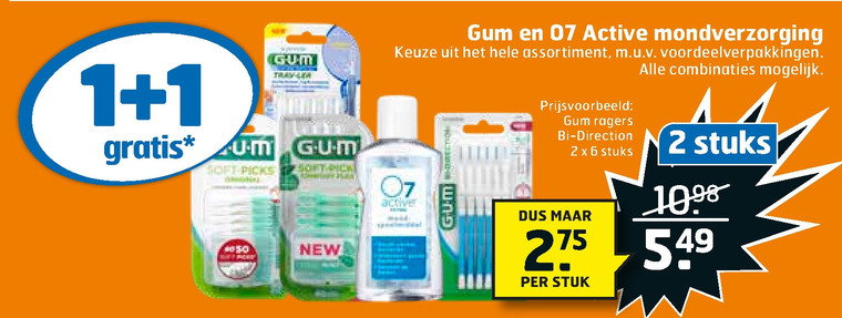 G.U.M.   tandenstokers, interdentale ragers folder aanbieding bij  Trekpleister - details