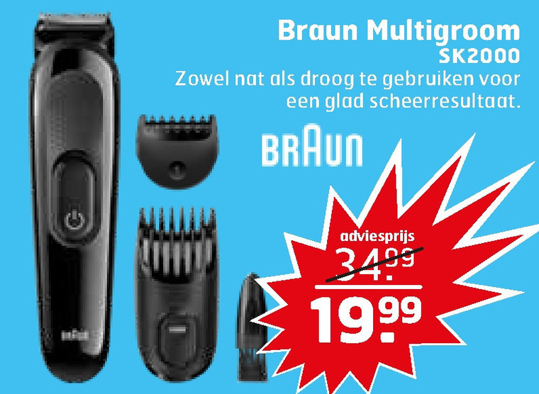 Braun   elektrisch scheerapparaat folder aanbieding bij  Trekpleister - details