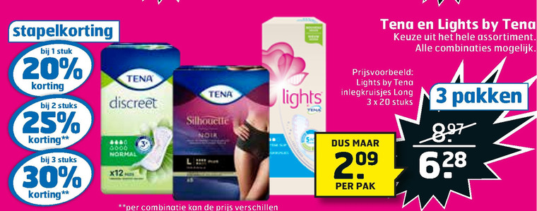 Tena Lady   incontinentieverband folder aanbieding bij  Trekpleister - details