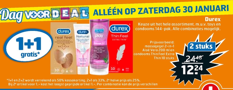 Durex   erotiek, condooms folder aanbieding bij  Trekpleister - details