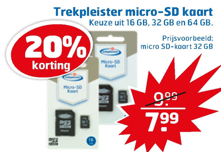 Trekpleister Huismerk   microsd geheugenkaart folder aanbieding bij  Trekpleister - details