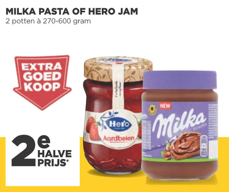 Hero   hazelnootpasta, jam folder aanbieding bij  Jumbo - details