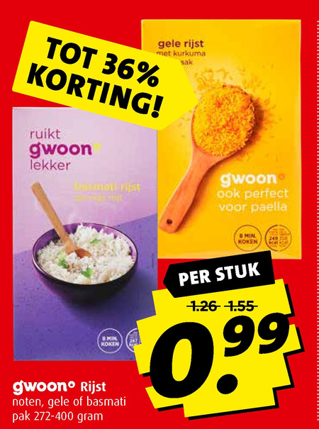 Gwoon   rijst folder aanbieding bij  Boni - details