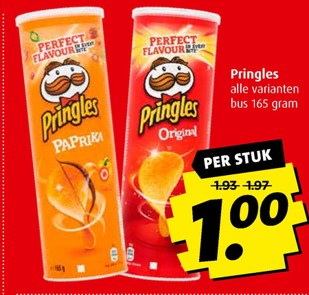 Pringles   chips folder aanbieding bij  Boni - details