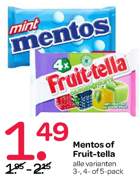 Fruit-Tella   snoep folder aanbieding bij  Spar - details