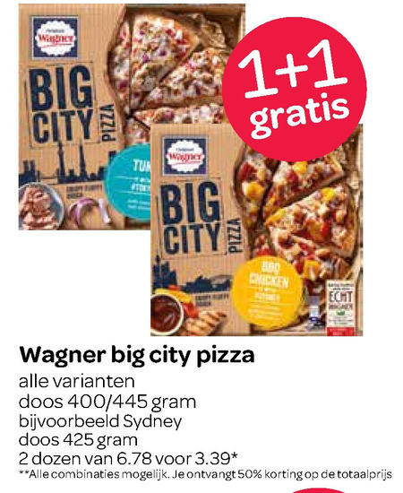 Wagner   diepvriespizza folder aanbieding bij  Spar - details