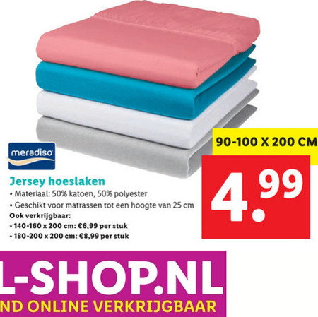 Meradiso   hoeslaken folder aanbieding bij  Lidl - details