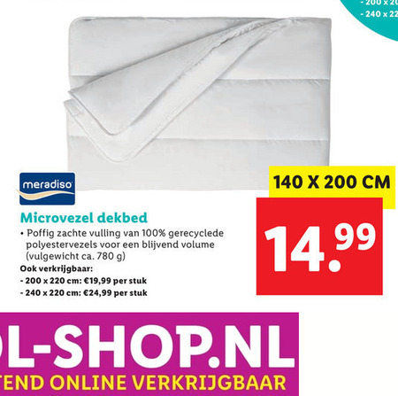 Meradiso   dekbed folder aanbieding bij  Lidl - details