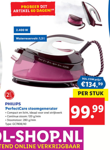 Philips   stoomstrijksysteem folder aanbieding bij  Lidl - details