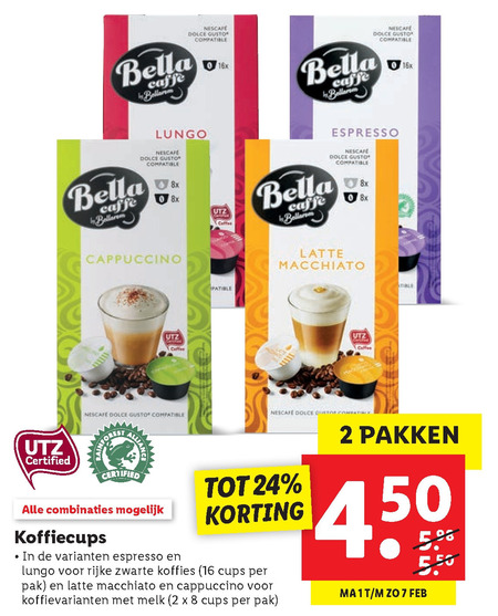 Materialisme Beheer Poëzie Bella Cafe koffiecups folder aanbieding bij Lidl - details