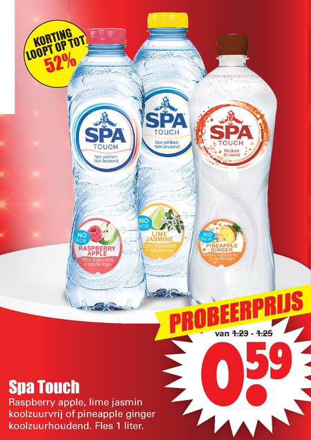 Spa en Fruit   fruitdrank folder aanbieding bij  Dirk - details