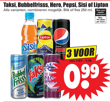 Lipton   frisdrank, ice tea folder aanbieding bij  Dirk - details